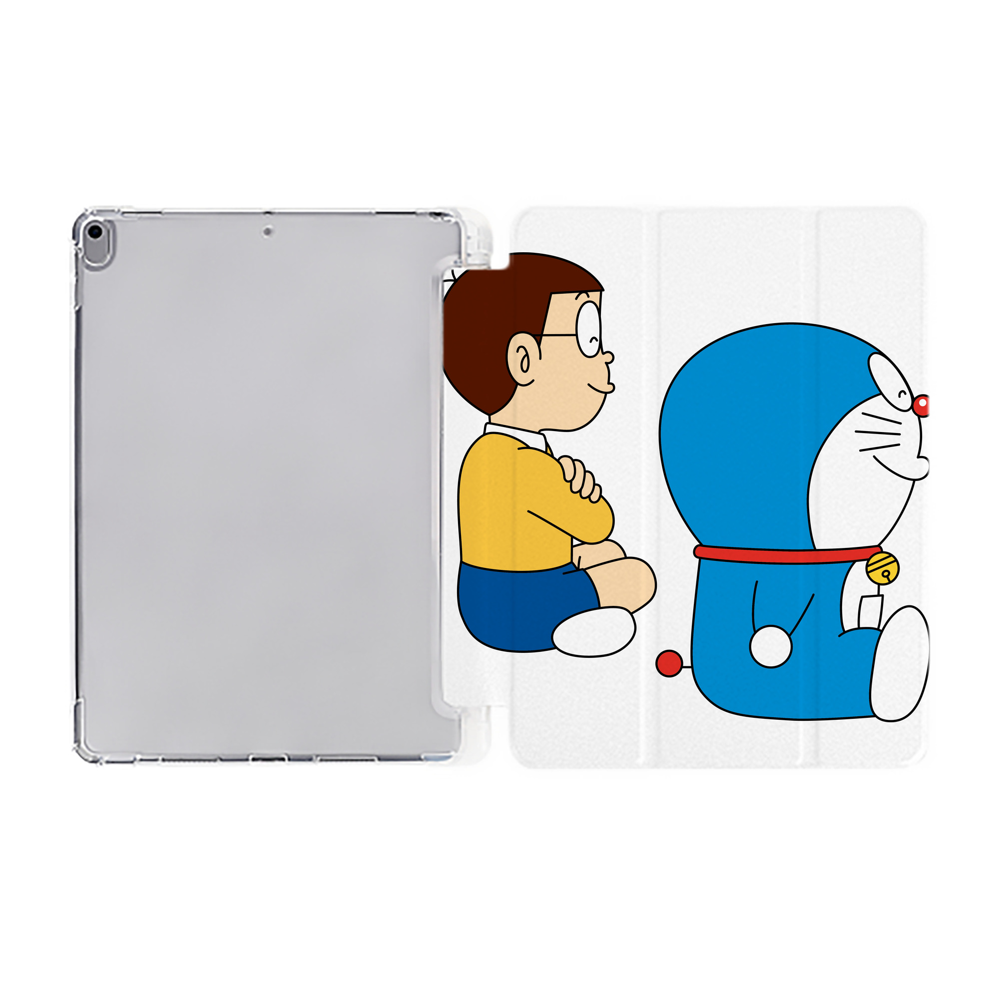 （画像用） ドラえもん 野比 のび太 Doraemon Nobita Nobi IPad ケース ペン収納付き 三つ折りスタンド PUレザー×シリコン 対応機種9.5/10.5/10.9インチ